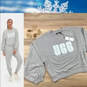 ☆新品タグ付☆ UGG Madeline Fuzzy Logo Crewneck Shop UGG Madeline Fuzzy Logo Crewneck 1123718-BKCRM brown